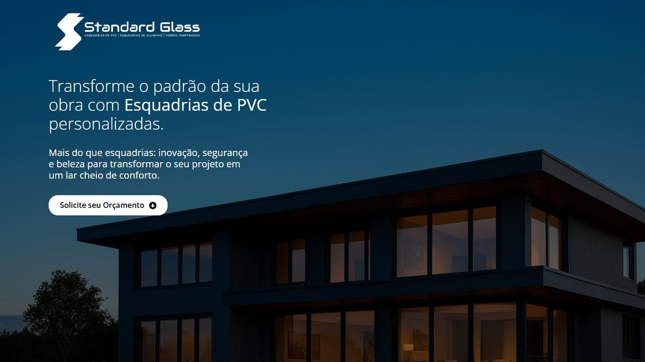 Site da Standard Glass